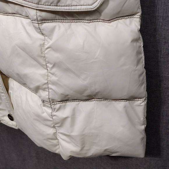 Kangbo Down Filled Puffer Coat Women's S White Cozy Warm Minimalist Winter - Picture 4 of 13